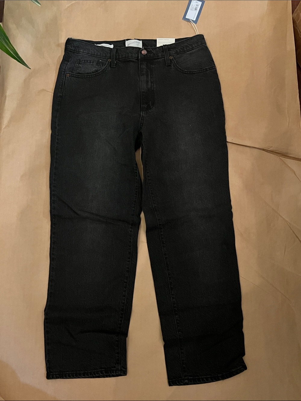 Universal Thread Black Straight-Leg Women's Jeans size 12S inseam 29